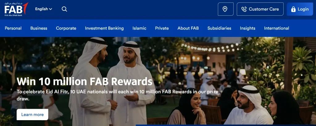 FAB Balance Check via Online Banking