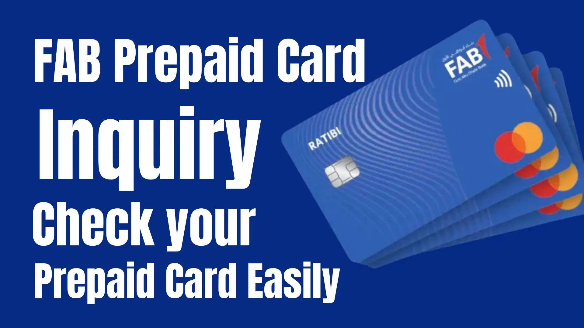 FAB Prepaid Card Inquiry