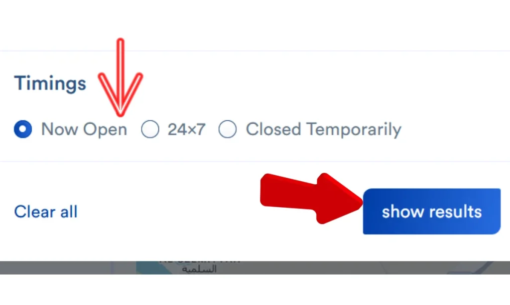 click show result